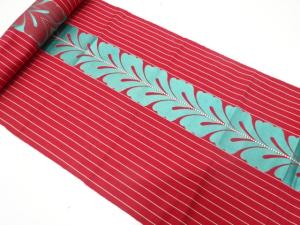 アンティーク　本場筑前博多　独鈷藤模様織り出し　八寸帯地反物